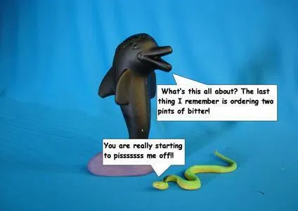 Snake and Dolphin